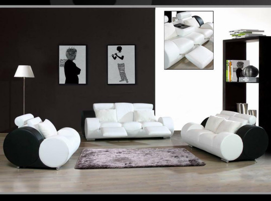 Sofagarnitur Garnituren Set Design Sofas Polster Leder 311 Sitzer Couchen
