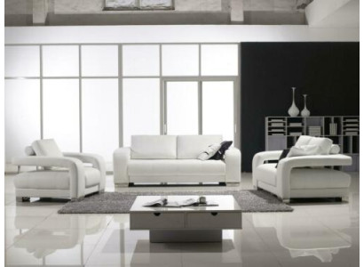 Sofagarnitur Design Couchen Polster Leder 311 Sitzer Garnituren Set Leder