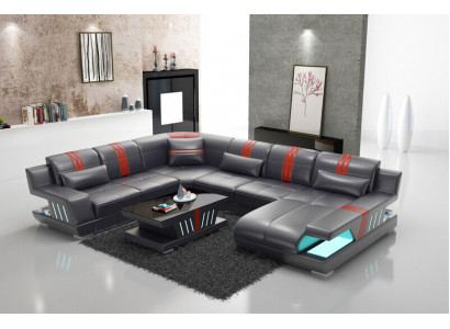 Sofa UForm Ledersofa Couch Wohnlandschaft Garnitur Design Modern