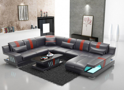 Sofa UForm Ledersofa Couch Wohnlandschaft Garnitur Design Modern