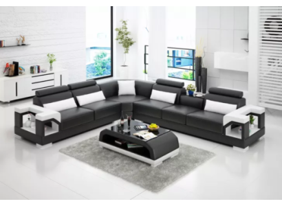 Ecksofa Couch Polster Eckgarnitur Sofa Garnituren Eckledersofa Wohnlandschaft