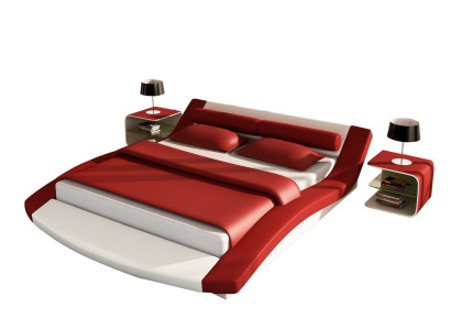 Design Leder Bett Hotel Gestell Luxus Schlaf Zimmer Doppel Betten Ehe Modernes