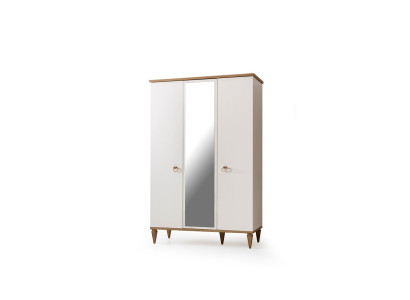 Luxuriöser Weißer Kleiderschrank Designer Holzschrank Glasschrank Möbel