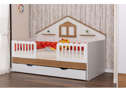 Weißer Kinder Hausbett Designer Holzbett Robuste Kinderzimmer Möbel
