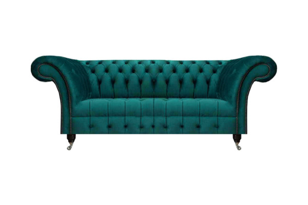 Design Möbel Grün Sofa Couch Dreisitze Einrichtung Chesterfield Polstersofa