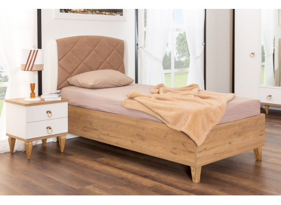 Braunes Polster Kinderbett Desihner Funktionsbett Ausziehbare Betten