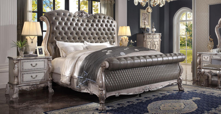 Design Barock Luxus Möbel Nachttisch Betten 180x200 Bett 3tlg. Schlafzimmer Set