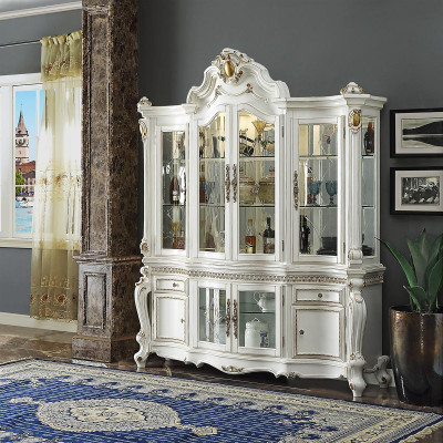 Anrichte Luxus Schaufenster Vitrine Glas Schrank Antik Stil Möbel Barock