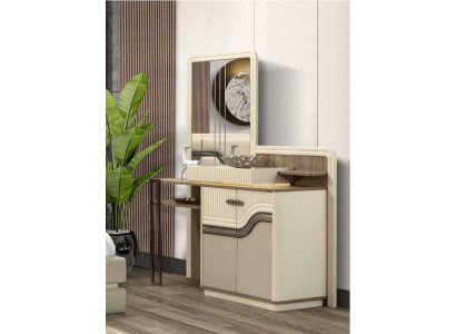 Designer Schminktisch mit Spiegel im Schlafzimmer Schick Möbel Kommode