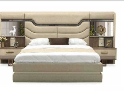 Möbel Betten Luxus Bett 2x Nachttische 3 tlg. Schlafzimmer Set Design