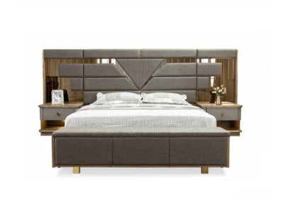 Bett Nachttisch 3 tlg. Schlafzimmer Set Design Modern Luxus Elegant Komplett
