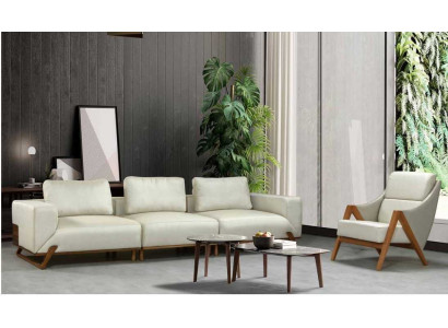 Sofagarnitur 3+1 Sitzer 3 Sessel Garnituren Stoff Wohnzimmer Set 3tlg