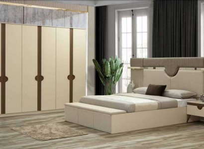 Stilvoll Möbel 4tlg. Schlafzimmer Set Bett 2x Nachttisch Kleiderschrank Neu