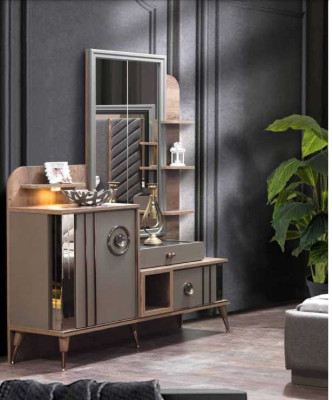 Design Schminktisch mit Spiegel Luxus Schlafzimmer Möbel 2tlg. Neu