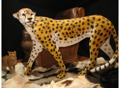 Wohn Deko Skulpturen Abstraktes Leopard Design Statuen Figuren Figur Dekoration