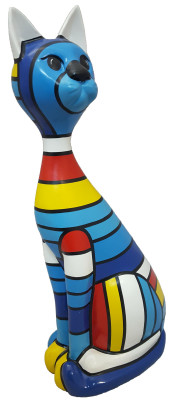 Moderne Dekoration Abstrakte Figur Figuren Abstrakt Statuen Skulptur Katze 95 cm