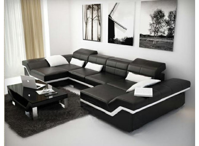 Big couch ledergarnitur polster neu ledersofa xxl sofa ecksofa wohnlandschaft