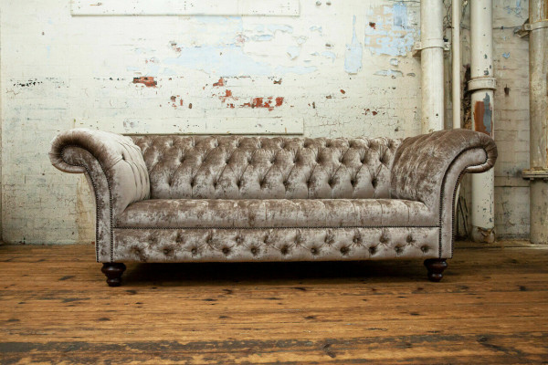 Design Dreisitzer Couch Polster Sofa Moderne 3er Sitz Sofas Zimmer Möbel Grau