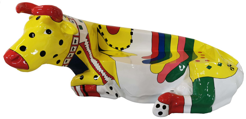 Designer Abstrakte Moderne Figur Statue Kuh Deko Garten Skulpturen Statuen Neu