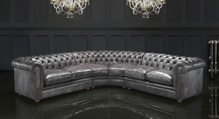 Chesterfield Ecksofa Eckcouch Designer Sofa Couch Samt Ledersofa Vintage 2016-14