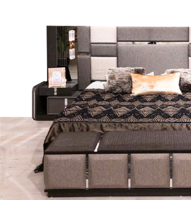 Schlafzimmer Luxus Doppelbett 2x Nachttische Komplettes Modern Einrichtung
