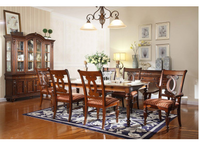 Set Esszimmertisch Esstisch 4x Stuehle 2x Stuhle VitrineEssgruppe 8tlg