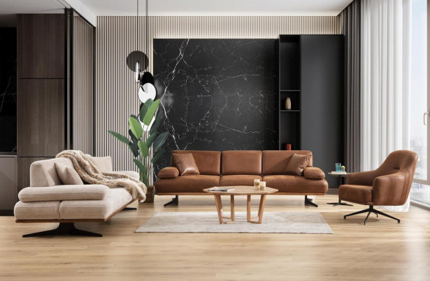 Wohnzimmer Set 2tlg Modern Viersitzer Sofa Couch Luxus Sessel Sofagarnitur