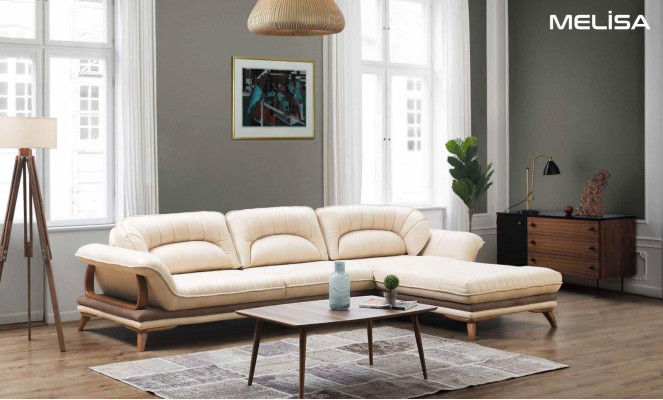 Wohnzimmer Textil L-Form Sofas Weiß Ecksofa Polstermöbel Eckgarnitur