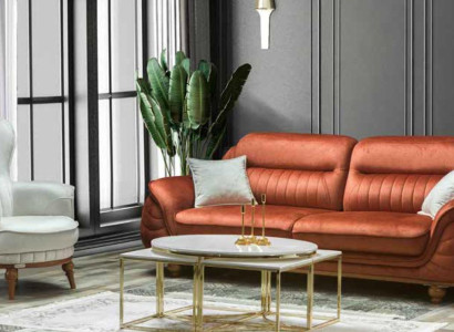 Sofa 3 Sitzer + Sessel Wohnzimmer Sofa Sofas Sessel Stoff Möbel Luxus