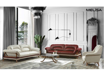 Luxus Garnitur Set Sofagarnitur 3+3+1 Sitzer Sofa Sessel 3tlg. Sets