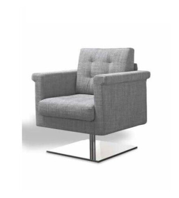 Design Couch Lounge Textil Sitzer Grau Möbel Einsitzer Sessel Stoff Relax Sitz