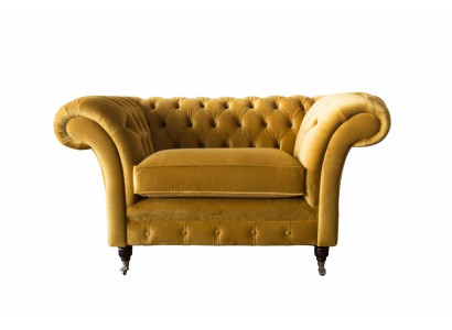 Chesterfield Sessel Stoff Textil Modern Wohnzimmer Luxus Design Möbel