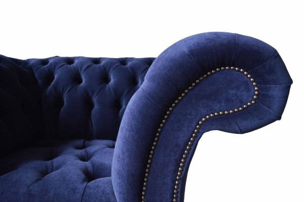 Chesterfield Textil Sessel 1 Sitzer Sofa Polster Design Luxus Modern