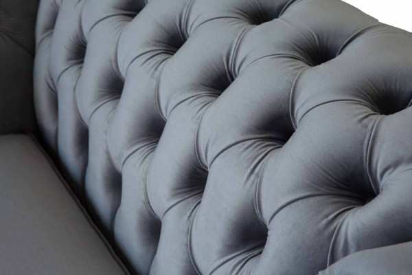 Design Chesterfield Stoff Couch Sessel 1 Sitzer Polster Sofas Lounge Neu