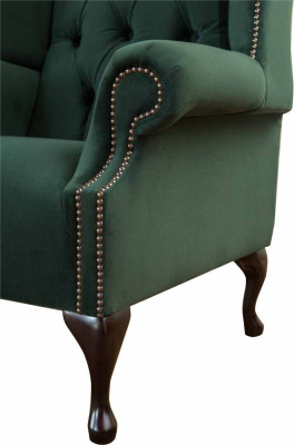 Chesterfield Design Sessel Polster Luxus Textil Couchen Ohrensessel