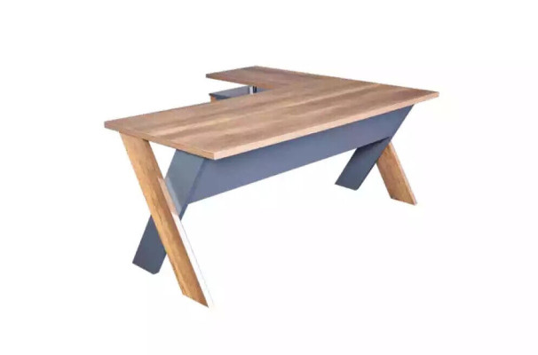 Schreibtisch Couchtisch Bücherregal Arbeitszimmer Buro Modern Braun