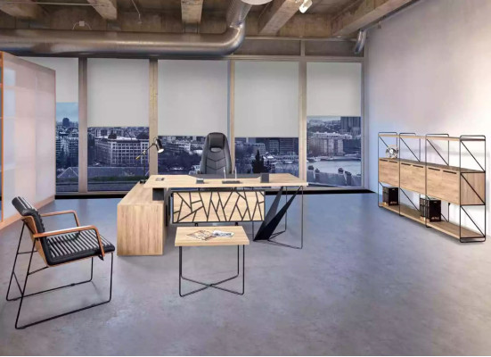 Designer Metall Couchtisch Holzmöbel Arbeitszimmer Einrichtung Büromöbel