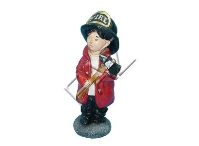 Feuerwehr USA Kind Figur Garten Statue Skulptur Figuren Skulpturen Dekoration