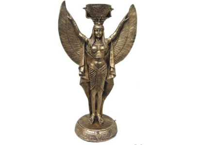 Skulptur Ägypten Göttin Maat Leuchter Standleuchte Lampen Statuen Skulpturen Neu