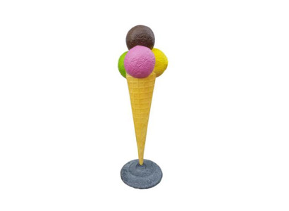Skulptur Kugel mit Eis Werbung Eisdiele Figuren Statuen Aufsteller 175 cm Comic