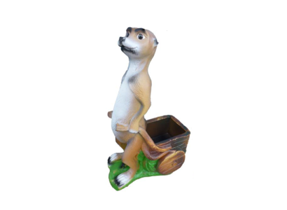Erdmännchen Figur Statue Garten Dekoration Skulptur Deko Skulpturen