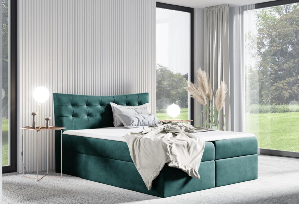 Bett Bettkasten Boxspringbett Schlafzimmer Polster Design Doppel Hotel 180x200 