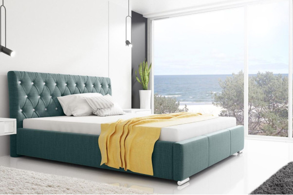 Bettrahmen Bett Doppelbett Ehebett Bettgestell Polsterbett Betten 200x200 Grau