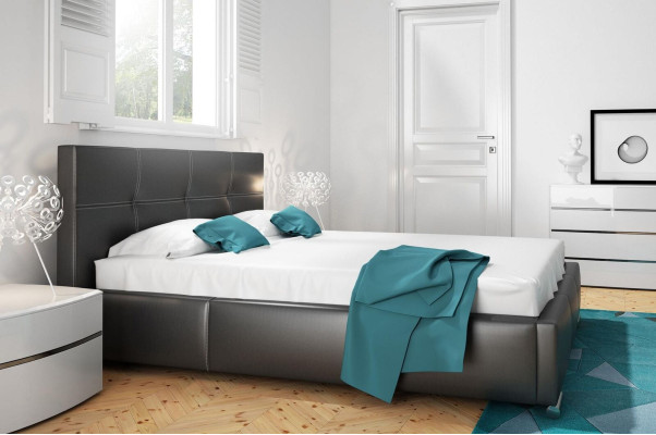 Bettrahmen Design Doppel Hotel Modern Bett Schlafzimmer Betten Weiß Neu