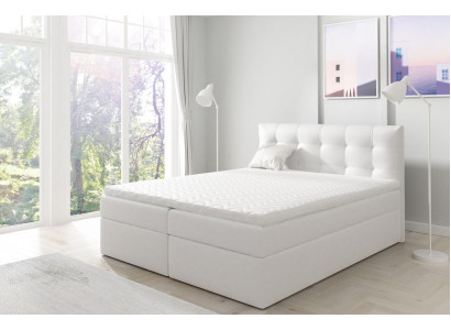 Bett mit Bettkasten Ehebett Boxspringbett Doppelbett Betten Polsterbett Weiß Neu