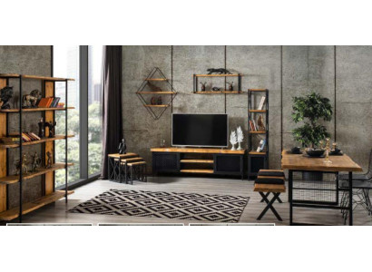 Esszimmer Garnitur Esstisch Regal Schrank rtv Wohnzimmer Set 5tlg.