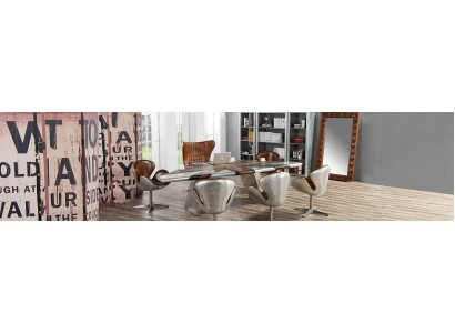 Flügel Schreibtisch Spitfire Tisch Aluminium Flugzeug Luxus Büro Einrichtung