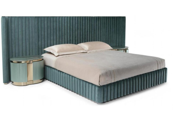  Schlafzimmer Möbel Doppelbett 2x Nachttische Bettgestell Nachtkästchen