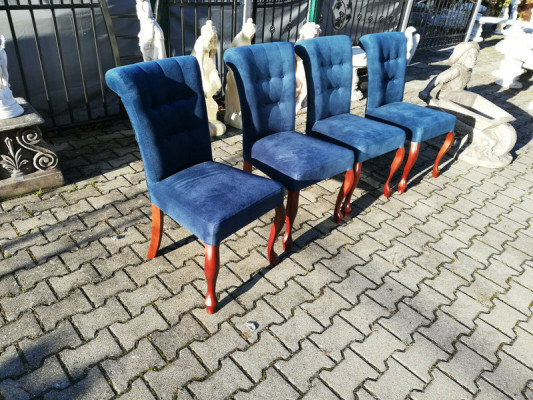 Esszimmer 4x Stuhl Set Stühle Garnitur Polster Lehn Wohnzimmer Holz
