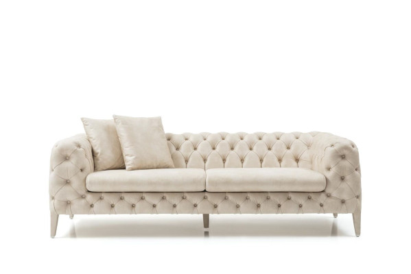 Wohnzimmer Weißer Viersitzer Designer Luxus Sofa 4-Sitzer Polstercouch